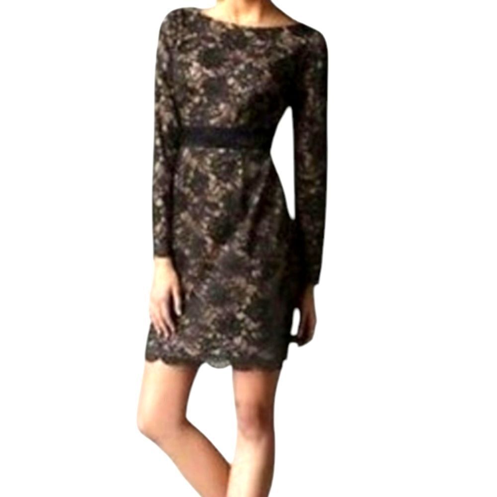 EC TRINA TURK DENTELLE LACE OVERLAY DRESS SZ.2